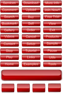 Shopping website buttons vector illustration