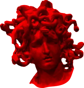 Red Medusa's head