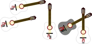 Ilustración de vector de guitarra acústica