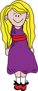 Vector image of smiling blonde woman