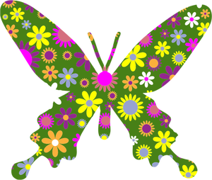 다채로운 꽃 나비