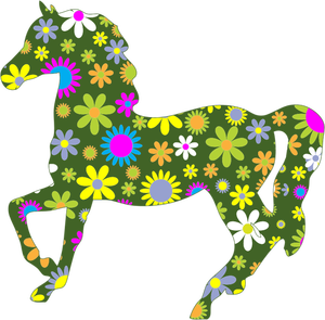 Floral horse