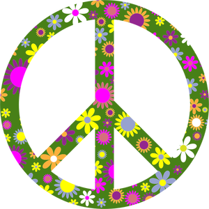 Segno di pace floreale