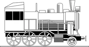 Vector Illustrasjon av lokomotiv