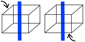 Vector simple del cubo de Necker dibujo