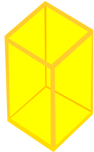 Keltainen läpinäkyvä kuutio