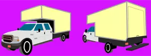 Dibujo vectorial de caja camión
