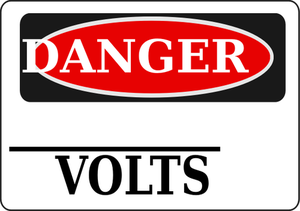 Danger blank high voltage sign vector image