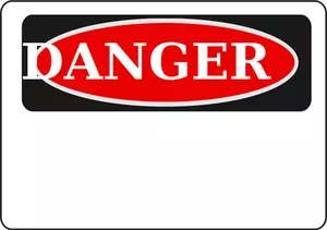 Danger sign blank red vector image
