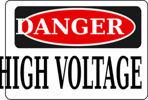 Perigo alta voltagem sinal vector imagem