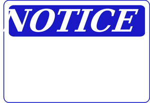 Warning sign blank blue vector image