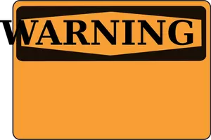 Pusty znak ostrzegawczy pomarańczowy wektorowa