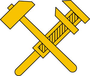 Vektorbild av arbetarklassens socialistiska symbol