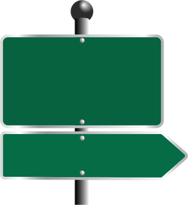 Grüne Verkehrszeichen