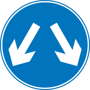 Deux passes de panneau de signalisation