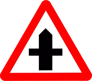 Straße Kreuzung Verkehrszeichen Vektor-Bild