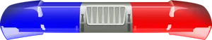 Police car lights bar vector illustration