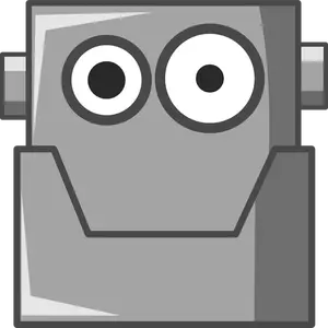 Immagine vettoriale di ritratto simpatico robot
