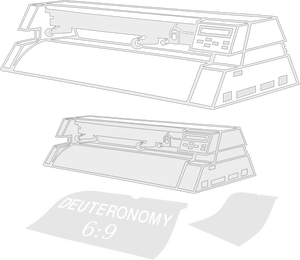 Ilustración vectorial de la máquina del trazador