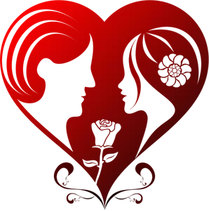 Vector bildet av en rød hjertet for Valentine