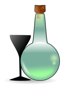 Bottle of absinthe vector graphics