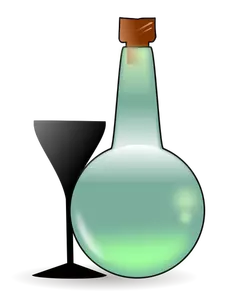 Bottle of absinthe vector graphics