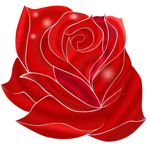Ilustración de rosa roja flor rico