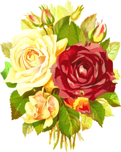 Buquê de rosas coloridas