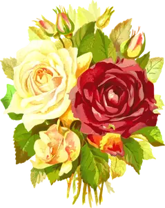 Colorful roses bouquet