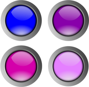 Vinger grootte kleurrijke knoppen vector afbeelding