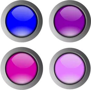 Palec wielkości kolorowe przyciski wektorowa