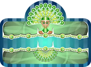 Royal peacock girl vector image