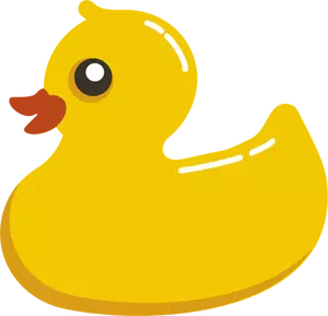 Rubber duck with a shiny tail vector clip art
