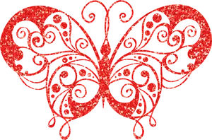 Ruby Schmetterling-Vektor-Bild