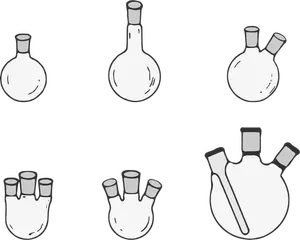Glassware from chemical laboratory