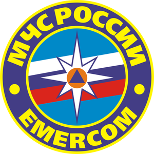 Immagine di vettore di emblema del Ministero russo Emergency Rescue