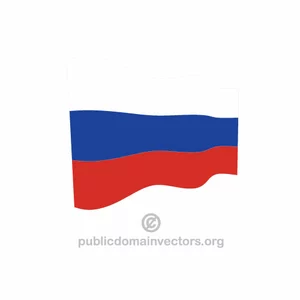 Bandera de vector ruso ondulado