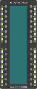 PLC 32 dijital çıkış kartı vektör görüntü