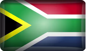 Vektor ClipArt-bilder av reflekterande sydafrikanska flagga