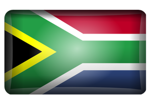 Drapeau du format vectoriel en Afrique du Sud