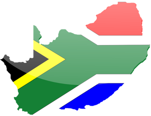 Vector bandera sudafricana