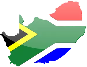 Vettore di bandiera sudafricana