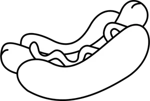 Vector drawing of a hotdog