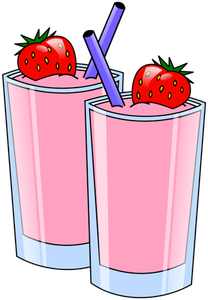 Vecteur de smoothie aux fraises