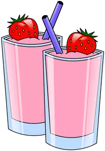 Jordbær smoothie vektor