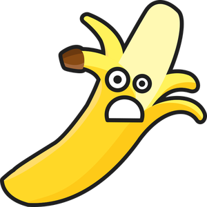 Surullinen banaanivektorikuva