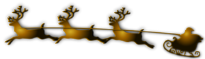 Papai Noel e renas Vector imagem