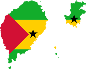 Mappa di bandiera di São Tomé e Príncipe
