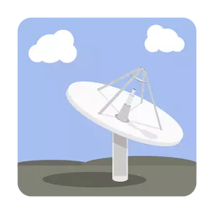 Antena de satelit vector miniaturi