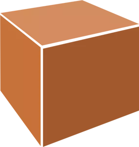 3D oranssi laatikko vektori ClipArt